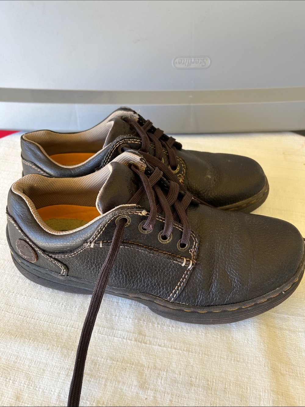 Skechers Brown Leather Lace-Up Oxfords